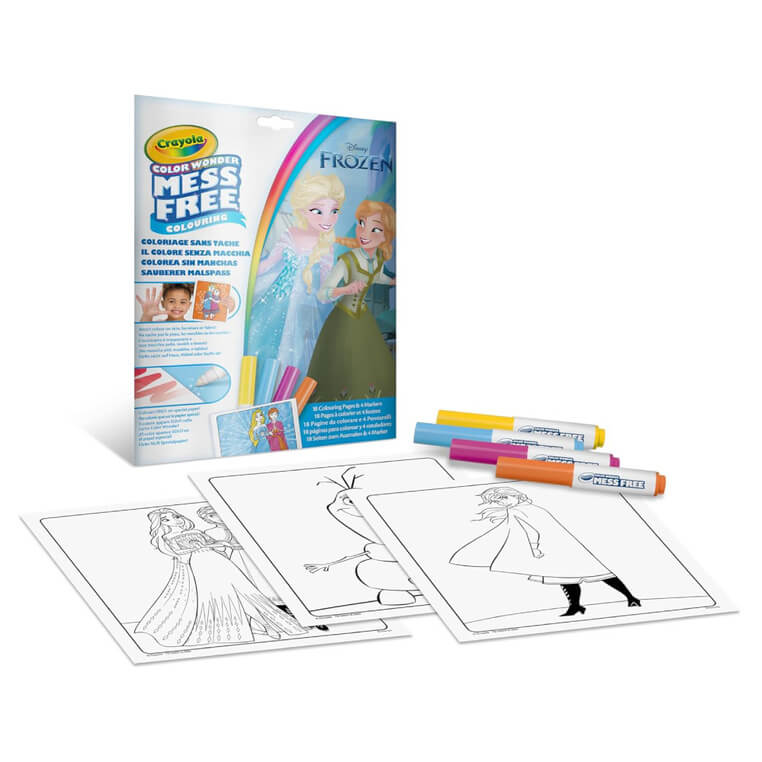 Kolorowanka dla dzieci i 4 niebrudzące magiczne flamastry Color Wonder Mess Free Kraina Lodu 3+ / Crayola