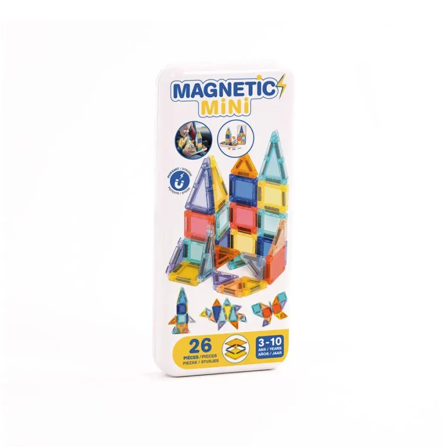 Zestaw klocków magnetycznych Magnetic Mini - przezroczyste płytki / LUDI
