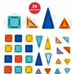 Zestaw klocków magnetycznych Magnetic Mini - przezroczyste płytki / LUDI
