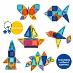 Zestaw klocków magnetycznych Magnetic Mini - przezroczyste płytki / LUDI