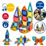 Zestaw klocków magnetycznych Magnetic Mini - przezroczyste płytki / LUDI