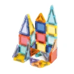 Zestaw klocków magnetycznych Magnetic Mini - przezroczyste płytki / LUDI