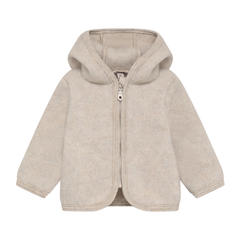 Kurtka 100% wełny merino - Camel Melange / HUTTEliHUT