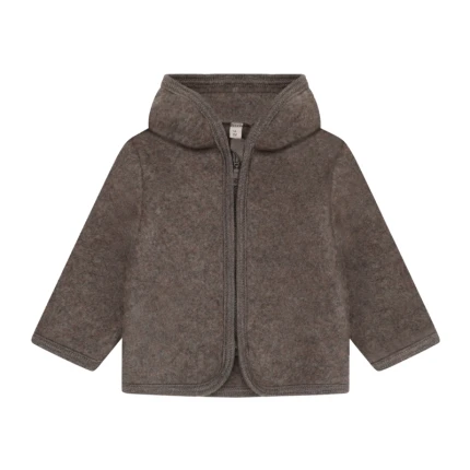 Kurtka 100% wełny merino - Brown Melange / HUTTEliHUT