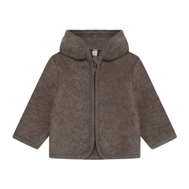 Kurtka 100% wełny merino - Brown Melange / HUTTEliHUT