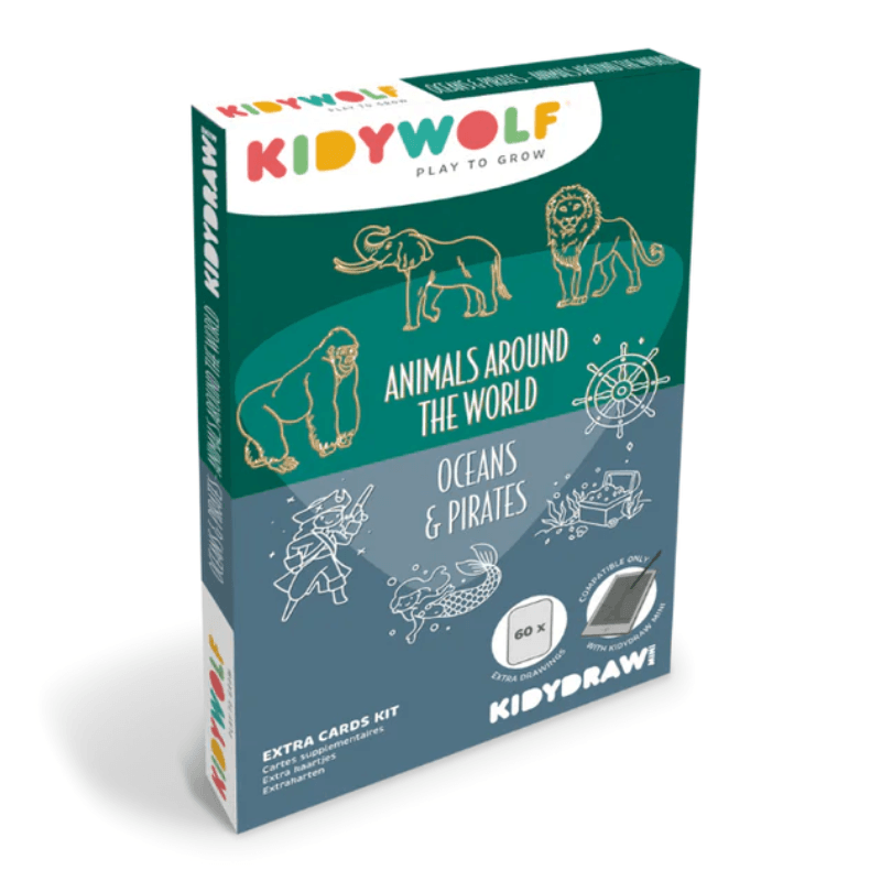 Wkłady uzupełniające REFIL KIDYDRAW-MINI - Animals around the world and Oceans & Pirates / Kidywolf