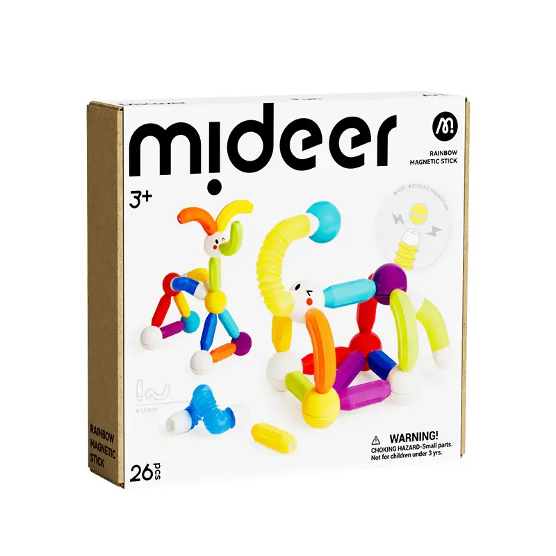 Zestaw magnetycznych pałeczek konstrukcyjnych (26 el.) / Mideer