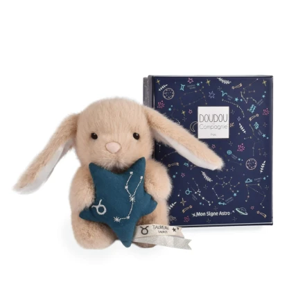 Pluszowy królik ze znakiem zodiaku DOUDOU ASTRO 12cm - Byk / Doudou et Compagnie