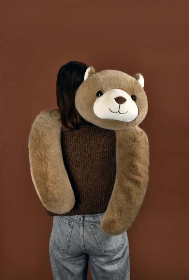 Pluszowy obciążeniowy miś Podcoll Histoire d'Ours - jasny brązowy / Doudou et Compagnie