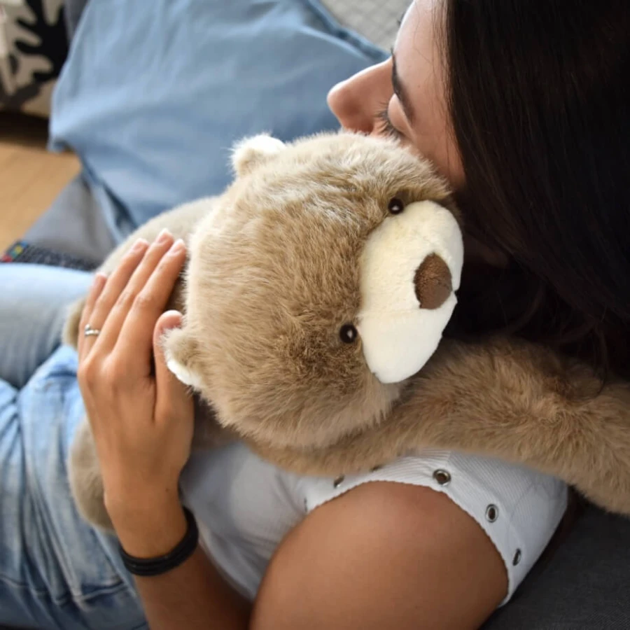 Pluszowy obciążeniowy miś Podcoll Histoire d'Ours - jasny brązowy / Doudou et Compagnie