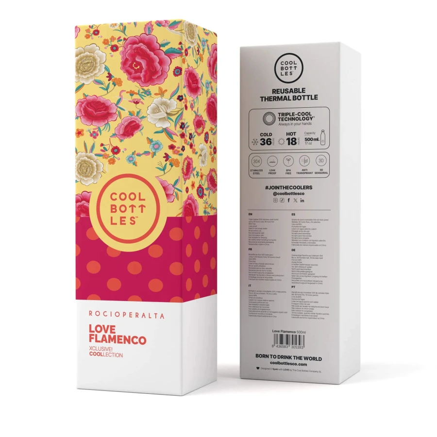 Butelka termiczna Xclusive! Rocío Peralta - Love Flamenco, 500 ml / Cool Bottles