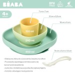 Komplet naczyń z silikonu z przyssawką yellow / Beaba