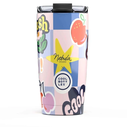 USZKODZONE OPAKOWANIE: Kubek termiczny Triple cool Xclusive! Nébula - Sticker Fever, 550 ml / Cool Bottles