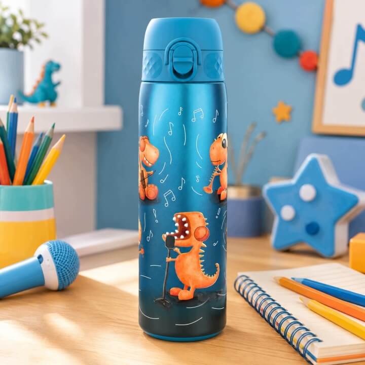 Stalowa butelka Double Wall - Dino Band, 500ml / ION8®