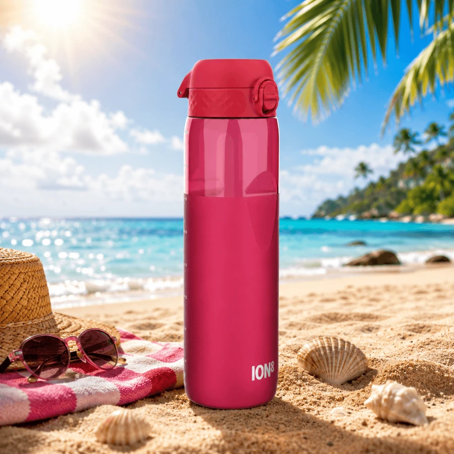 Butelka ION8 BPA Free 1L Half-cut Magenta / ION8
