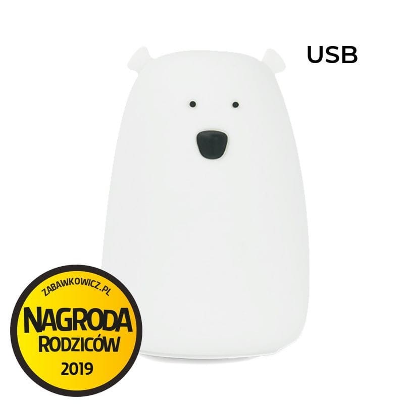 Duża lampka led MIŚ BIAŁY bezpieczna dla Twojego dziecka