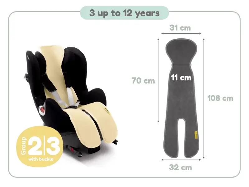 Wkładka antypotowa do fotelika 15-36kg (z wycięciem na pas krokowy) - Anthracite / AeroMoov