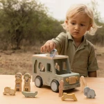 Drewniany samochód sorter Safari Friends FSC / Little Dutch