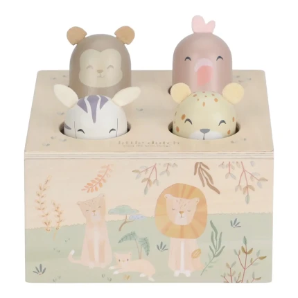 Drewniana zabawka pop-up Safari Friends FSC / Little Dutch