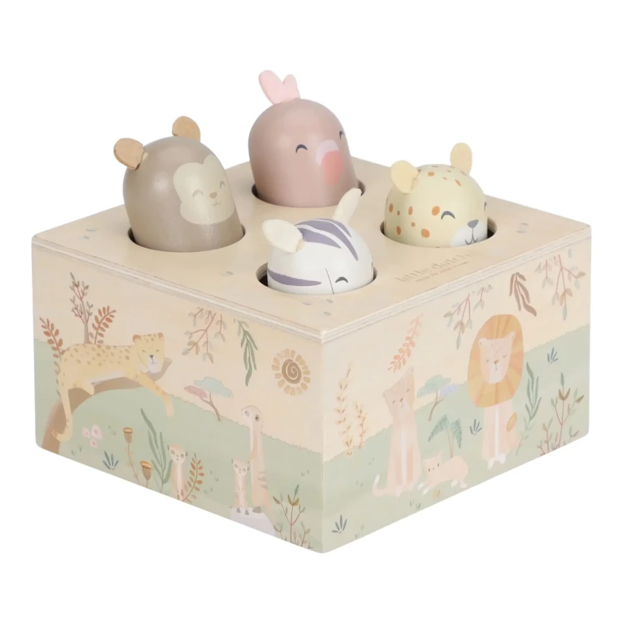 Drewniana zabawka pop-up Safari Friends FSC / Little Dutch