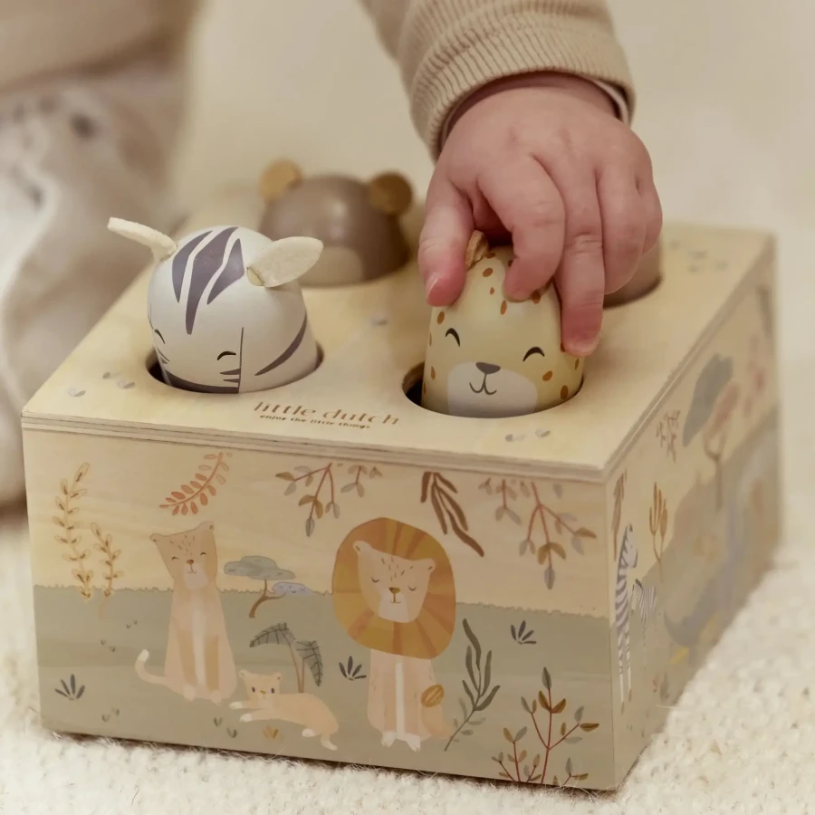 Drewniana zabawka pop-up Safari Friends FSC / Little Dutch