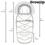 Regulowany śpiwór z torbą GrowUP Scandi 0-36m black / Zaffiro