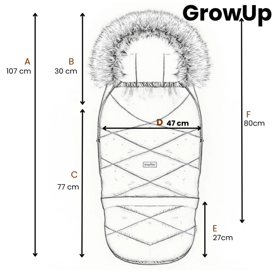 Regulowany śpiwór z torbą GrowUP Scandi 0-36m black / Zaffiro