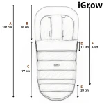 Regulowany śpiwór iGrow Aspen 0-36m burgundy / Zaffiro