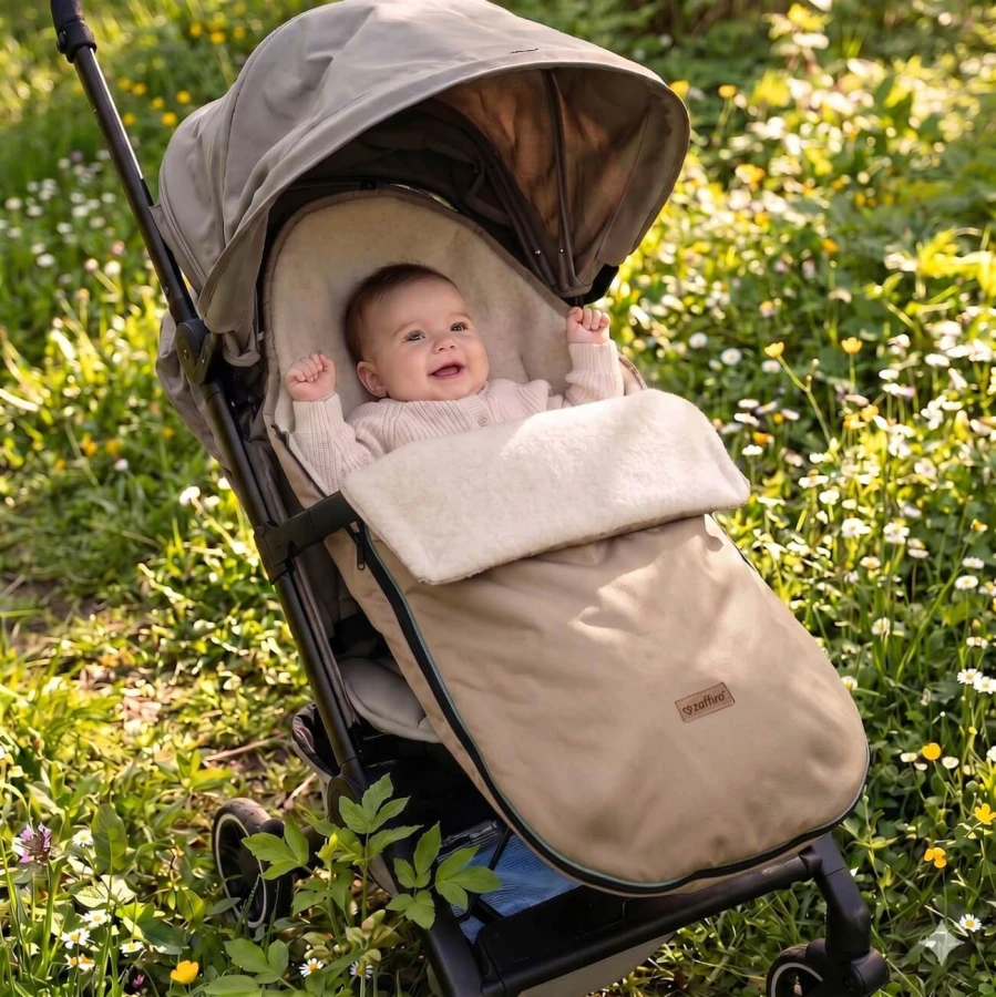 Śpiworek wełniany Mini Scandi 0-12m brown / Zaffiro