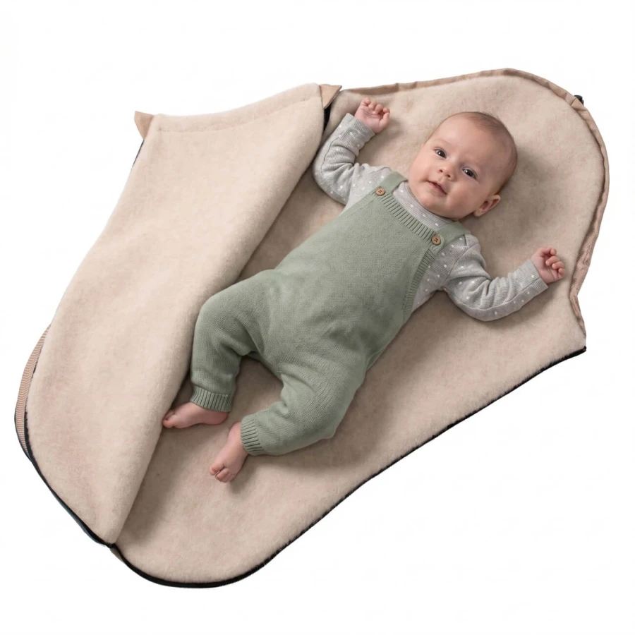 Śpiworek wełniany Mini Scandi 0-12m brown / Zaffiro