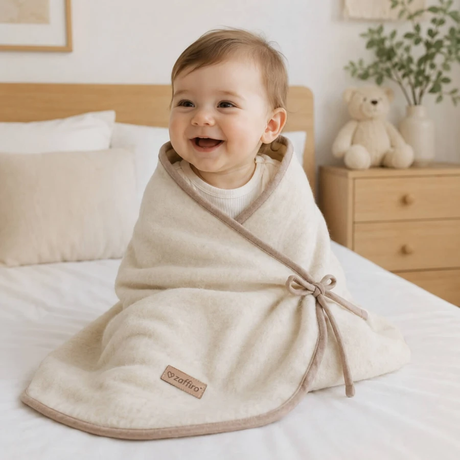 Otulacz wełniany Sierra Light 0-12m - beige / Zaffiro