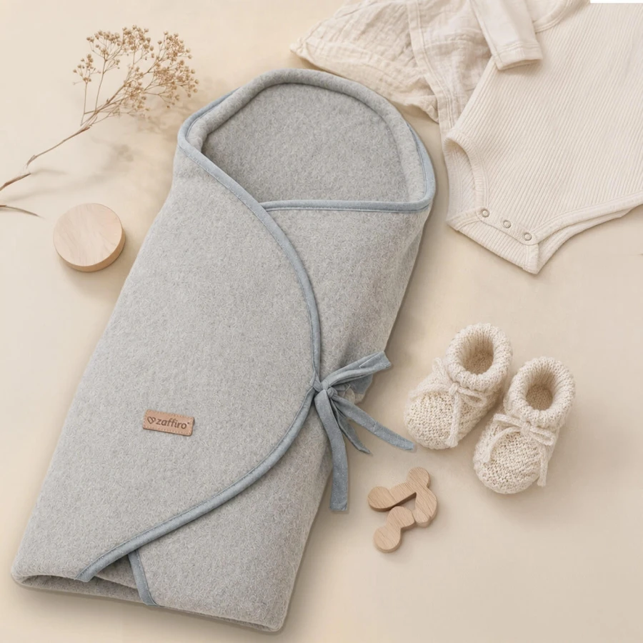 Otulacz wełniany Sierra Light 0-12m - grey / Zaffiro
