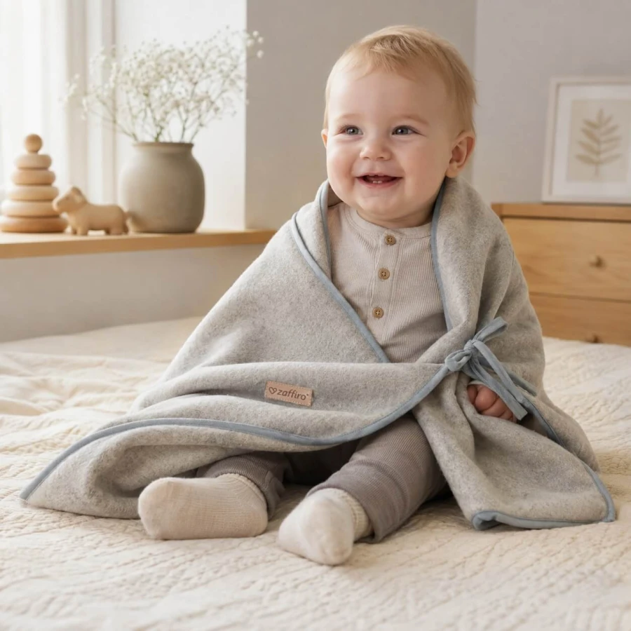 Otulacz wełniany Sierra Light 0-12m - grey / Zaffiro