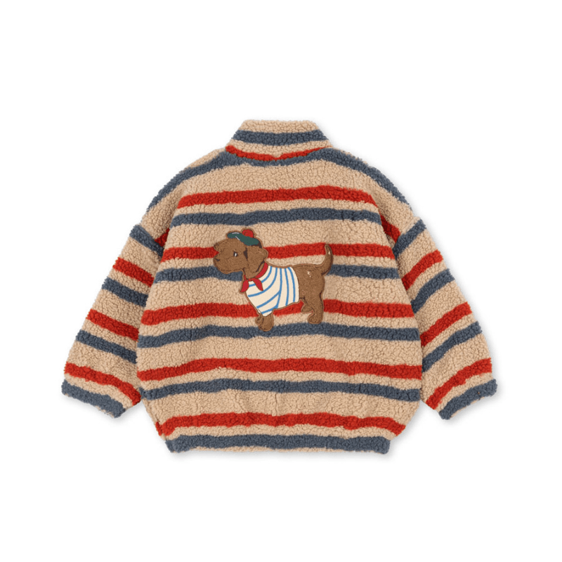 Kurtka pluszowa Jody - tangerine stripe / Konges slojd