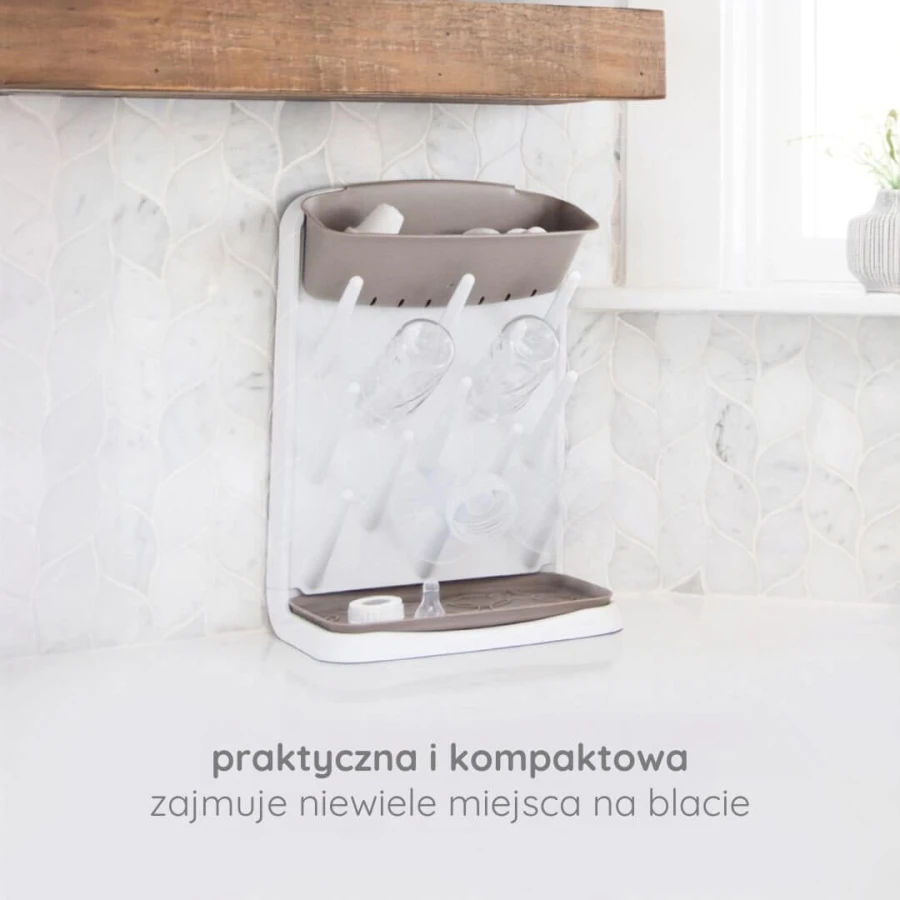 Suszarka stojąca na butelki i smoczki Taupe / Ubbi