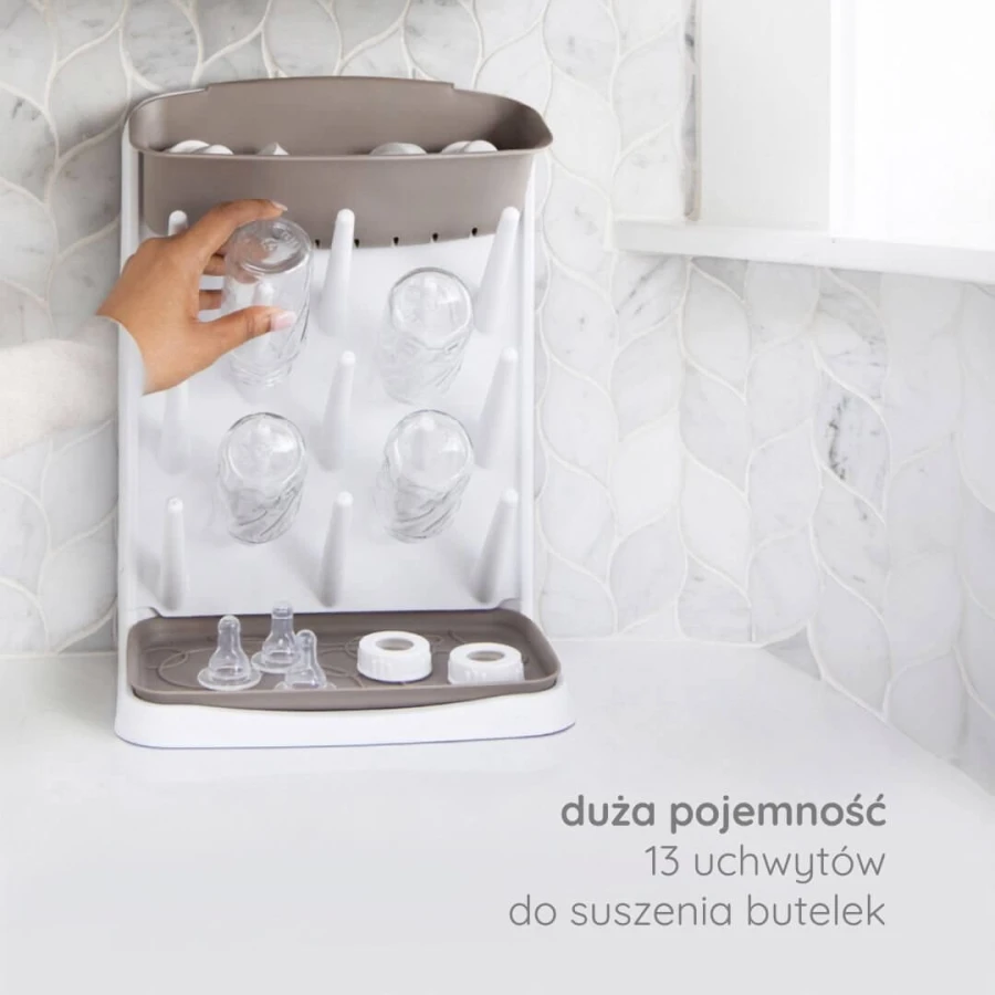 Suszarka stojąca na butelki i smoczki Taupe / Ubbi