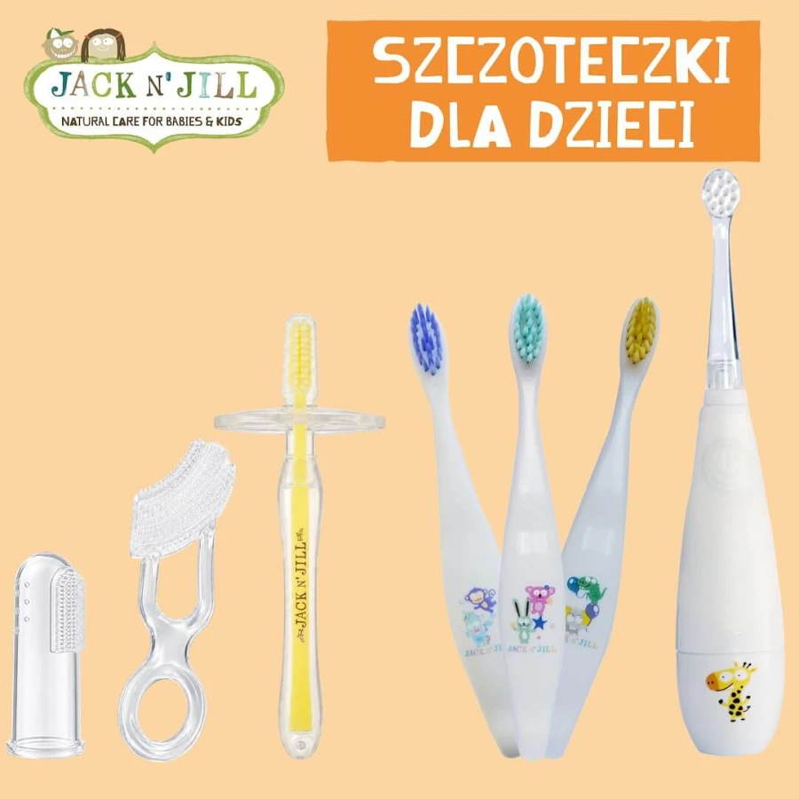 Szczoteczka do zębów dla dzieci - trkusowa, 12m+ / Jack N'Jill