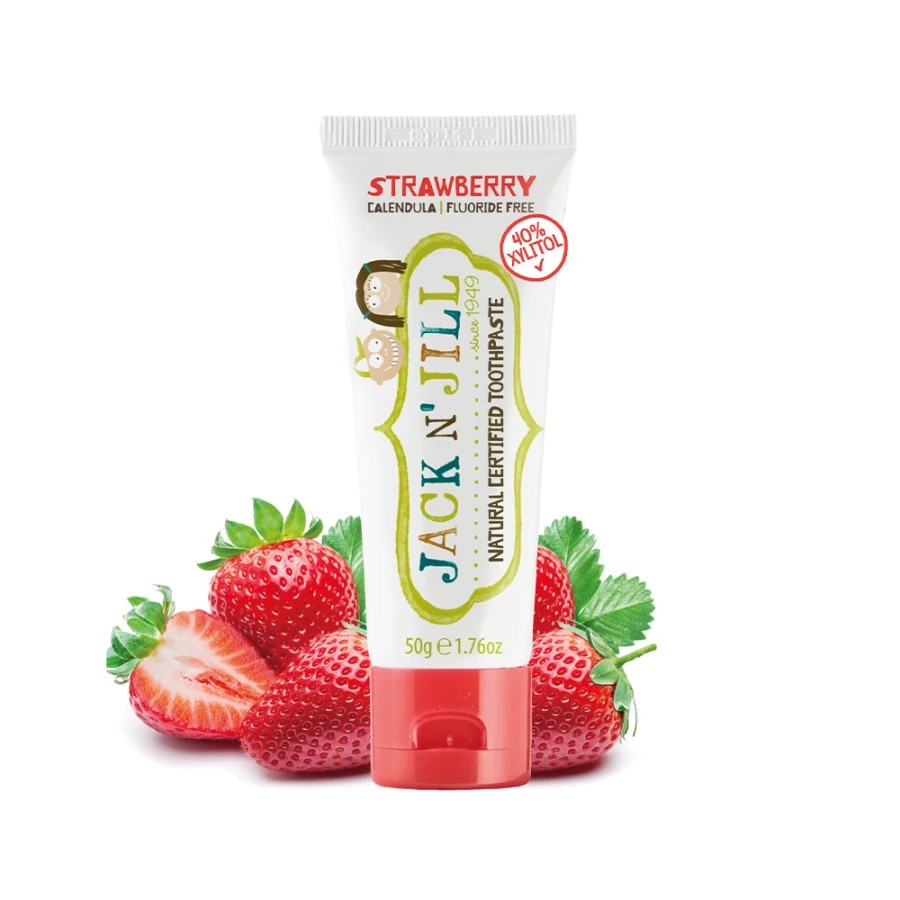 Naturalna Pasta do Zębów z Organiczną Truskawką i Ksylitolem, 50 g / Jack N'Jill