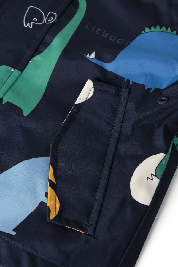 Komplet przeciwdeszczowy Manu - Dino roar, Classic navy / Liewood