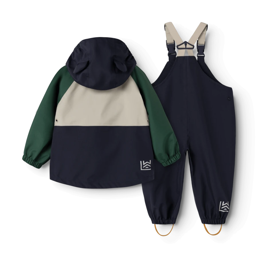 Komplet przeciwdeszczowy Manu - Garden green multi mix / Liewood