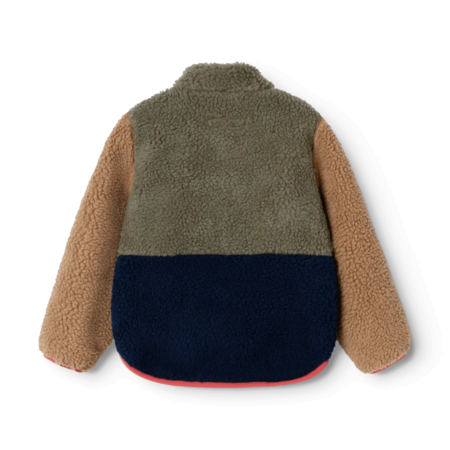 Polarowa kurtka Nolan - Army brown multi mix / Liewood