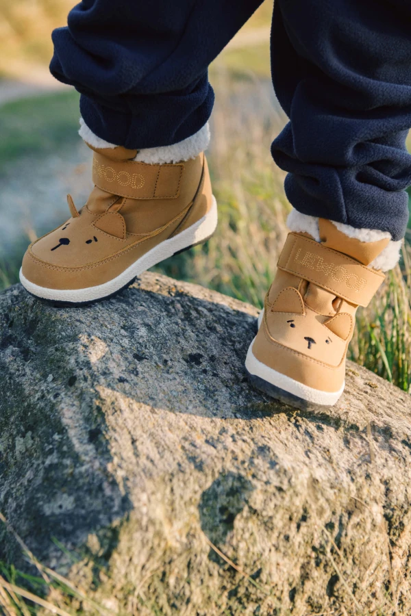 Wodoodporne zimowe buty dziecięce Barley Bear - Golden caramel / Liewood
