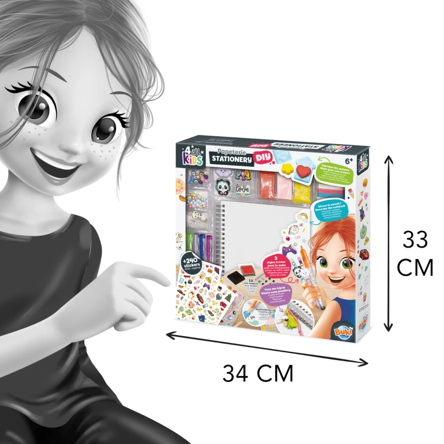 Zestaw papierniczy DIY z akcesoriami / Buki