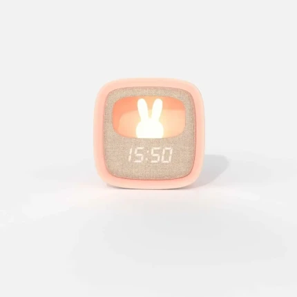 Budzik i lampka nocna Billy Clock - Jasny różowy / MOB Paris