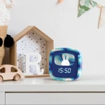 Budzik i lampka nocna Billy Clock - blue waves / MOB Paris
