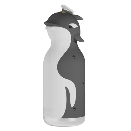 Butelka termiczna ze słomką Bestie, 460 ml - Wieloryb / Asobu