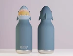 Butelka termiczna ze słomką Bestie, 460 ml - Rekin / Asobu