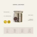 Grand lunch box z termosem - Blue Dino / Citron