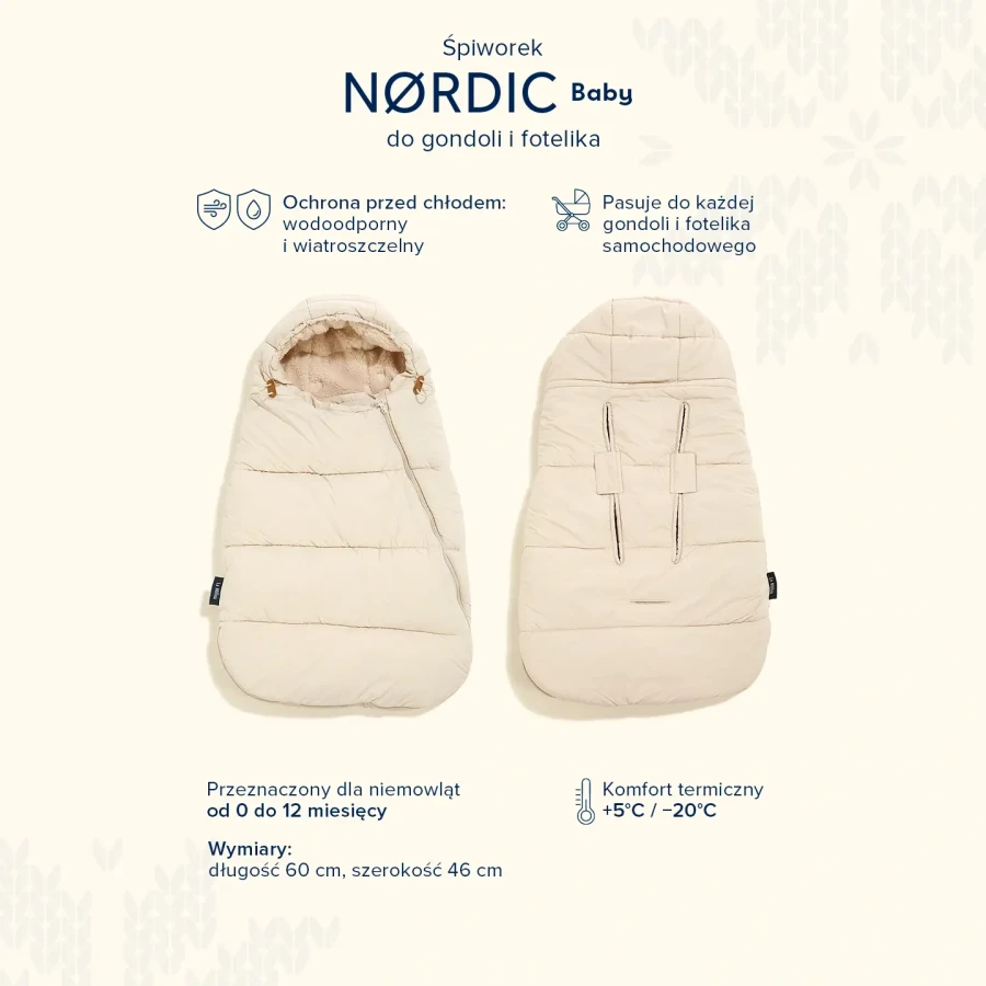 Śpiworek do wózka NORDIC Baby BEIGE / La Millou