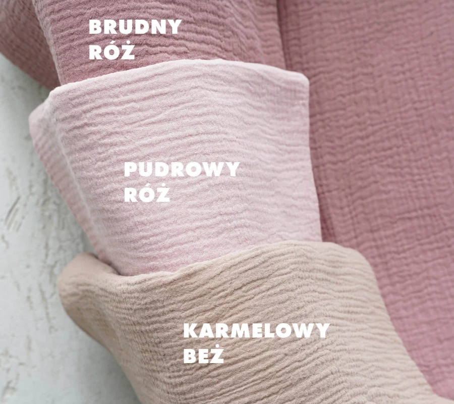 Otulacz bawełniany dla niemowląt 100×80 cm - brudny róż / Lullalove
